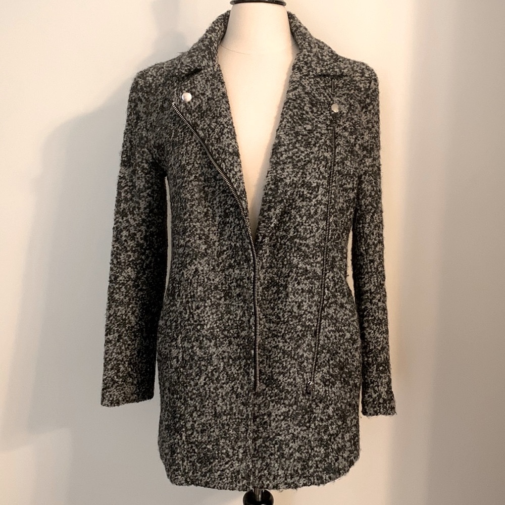 🇬🇧 H&M Divided Collection Bouclé Wool Moto Coat 6/8